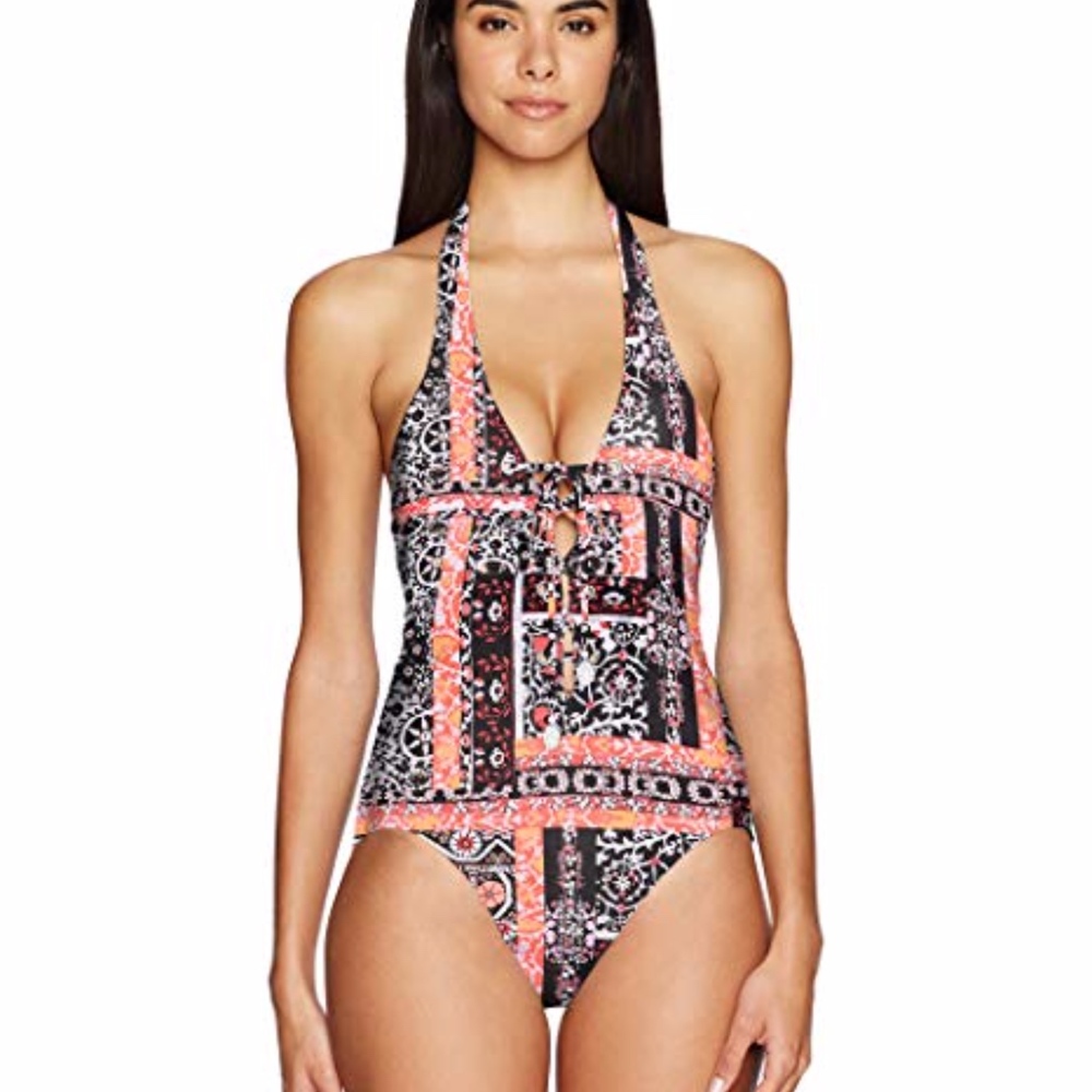 Seafolly Silk Market Lace-Up One-Piece Swimsuit